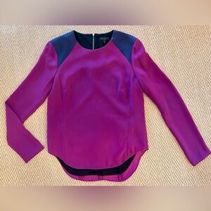 Rag & Bone Clemence Top, Purple with Navy, XS